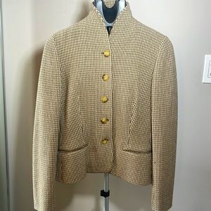 Ralph Lauren Black label size 10 short houndstooth check wool blazer